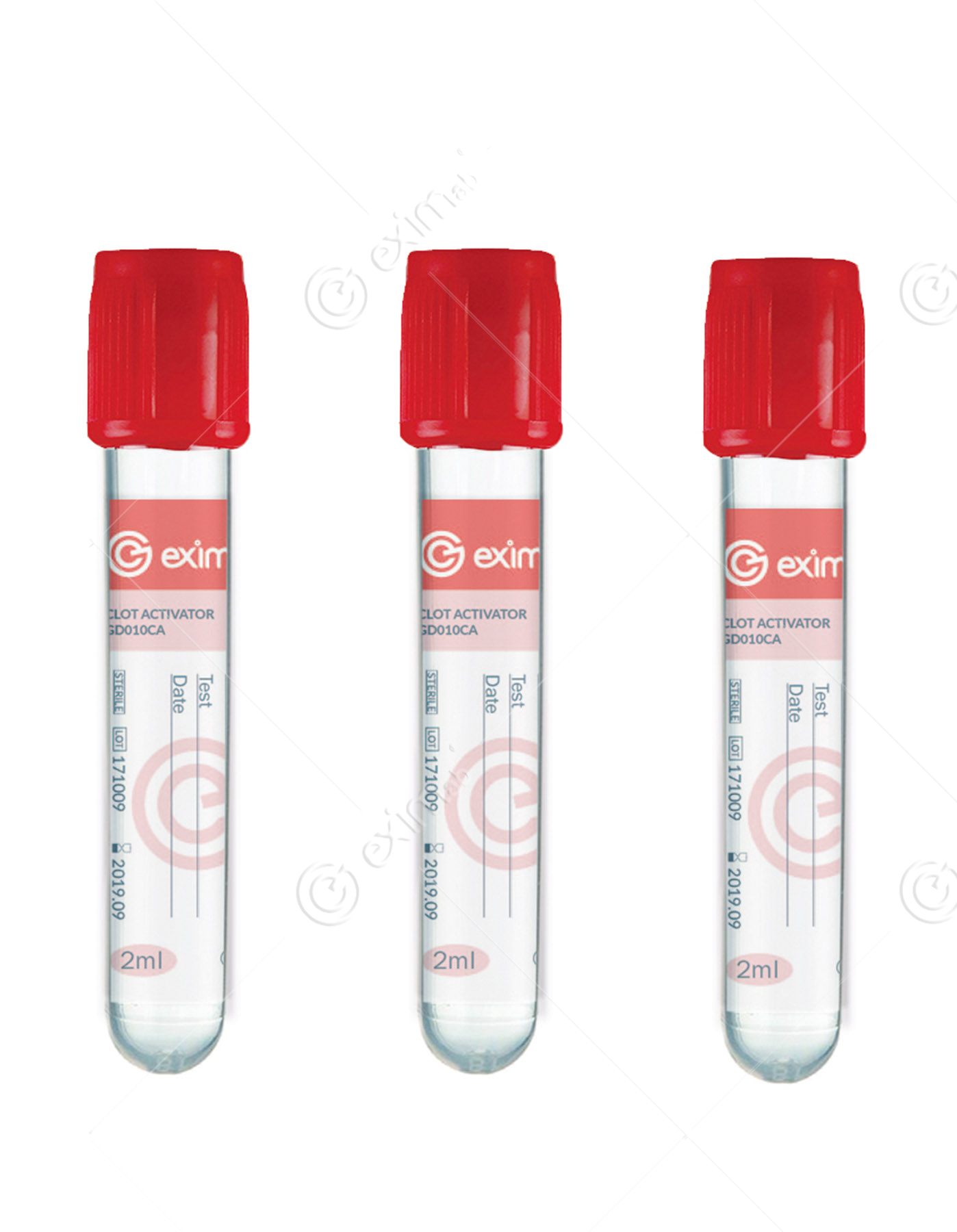 Пробирка вакуумная с активатором свертывания крови EximLab®  для лаборатории